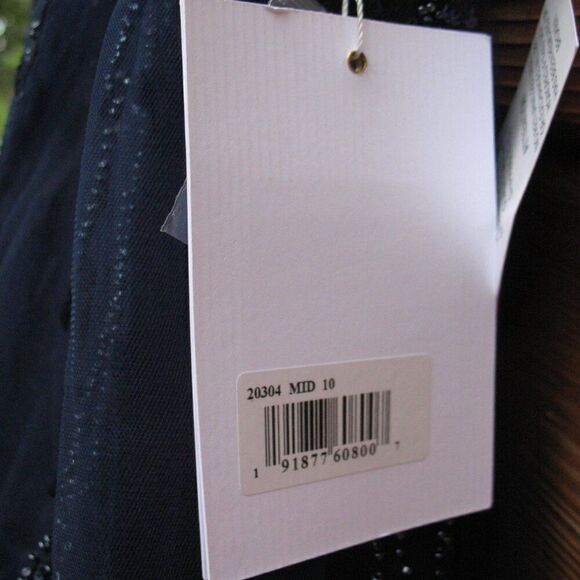 Mac Duggal 10806 Womens EMBELLISHED FLUTTER SLEEVE TEA-LENGTH DRESS - Picture 15 of 15